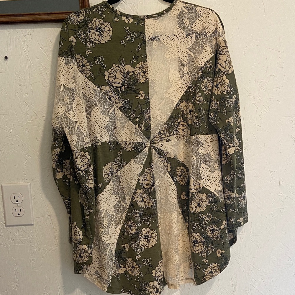 Floral Patchwork Long Sleeve Top